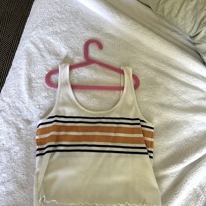 Super cute pacsun cropped tank with ruffle!Great condition, worn once or twice!